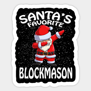 Santas Favorite Blockmason Christmas Sticker